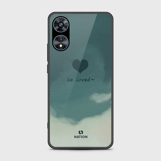 Oppo A78 4G Cover- Onation Heart Series - HQ Ultra Shine Premium Infinity Glass Soft Silicon Borders Case (Fast Delivery) (H)