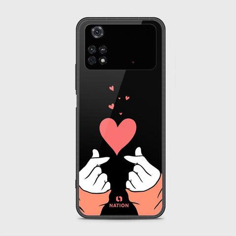 Xiaomi Poco M4 Pro Cover- Onation Heart Series - HQ Ultra Shine Premium Infinity Glass Soft Silicon Borders Case