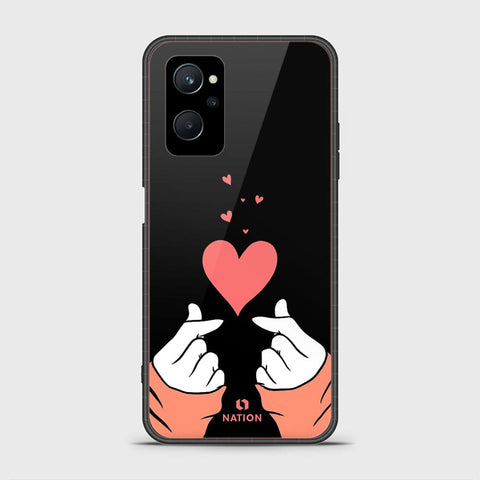 Realme 9i Cover - Onation Heart Series - HQ Ultra Shine Premium Infinity Glass Soft Silicon Borders Case