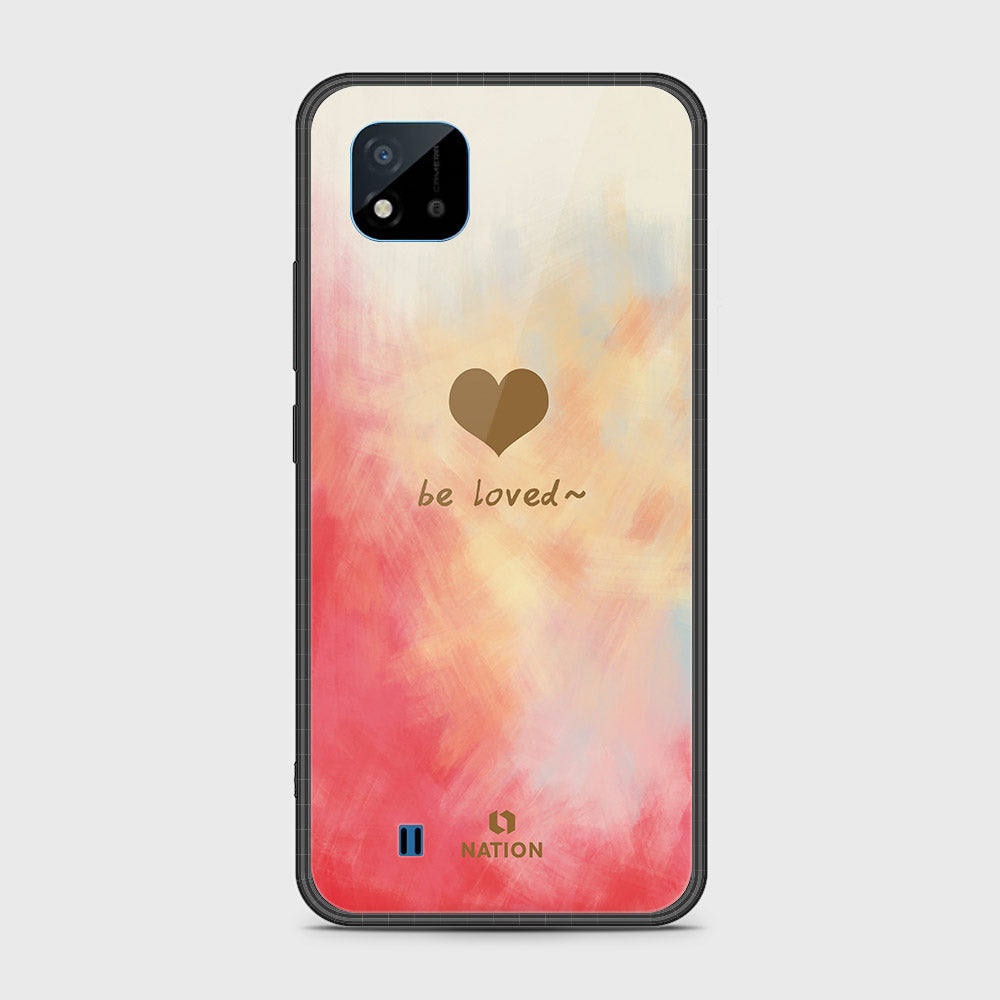 Realme C20 Cover- Onation Heart Series - HQ Ultra Shine Premium Infinity Glass Soft Silicon Borders Case