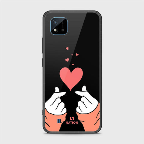 Realme Narzo 50i Cover- Onation Heart Series - HQ Ultra Shine Premium Infinity Glass Soft Silicon Borders Case