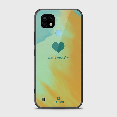 Realme C21 Cover- Onation Heart Series - HQ Ultra Shine Premium Infinity Glass Soft Silicon Borders Case