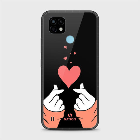 Realme C21 Cover- Onation Heart Series - HQ Ultra Shine Premium Infinity Glass Soft Silicon Borders Case