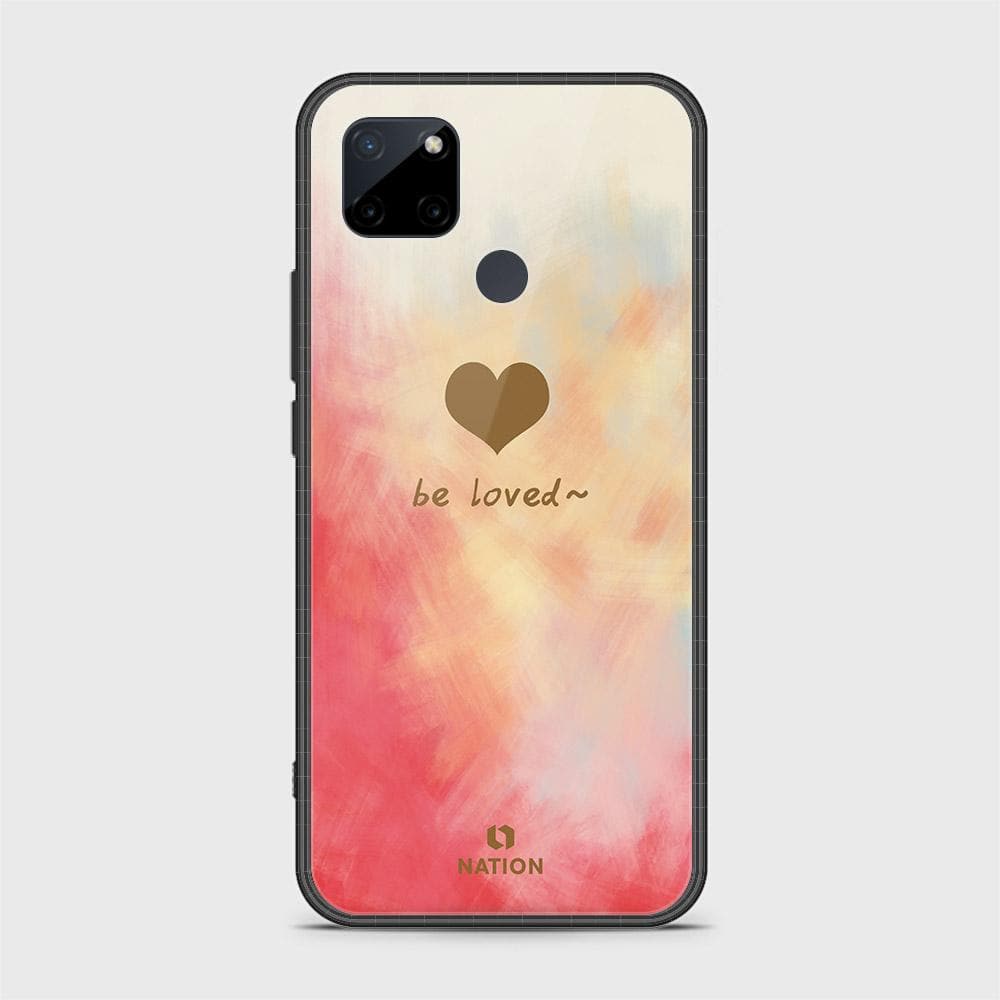 Realme C25Y Cover- Onation Heart Series - HQ Ultra Shine Premium Infinity Glass Soft Silicon Borders Case