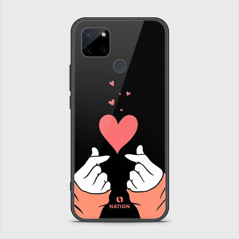 Realme C21Y Cover- Onation Heart Series - HQ Ultra Shine Premium Infinity Glass Soft Silicon Borders Case