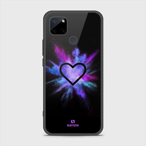 Realme C25Y Cover- Onation Heart Series - HQ Ultra Shine Premium Infinity Glass Soft Silicon Borders Case