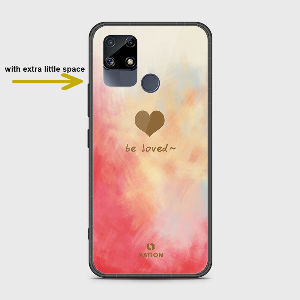 Realme Narzo 20 Cover- Onation Heart Series - HQ Ultra Shine Premium Infinity Glass Soft Silicon Borders Case