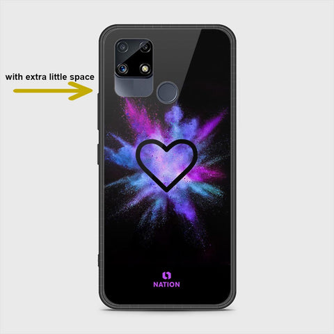 Realme Narzo 30A Cover- Onation Heart Series - HQ Ultra Shine Premium Infinity Glass Soft Silicon Borders Case