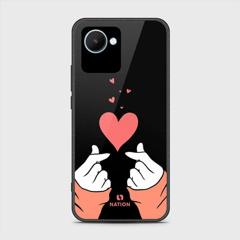 Realme C30 Cover- Onation Heart Series - HQ Ultra Shine Premium Infinity Glass Soft Silicon Borders Case