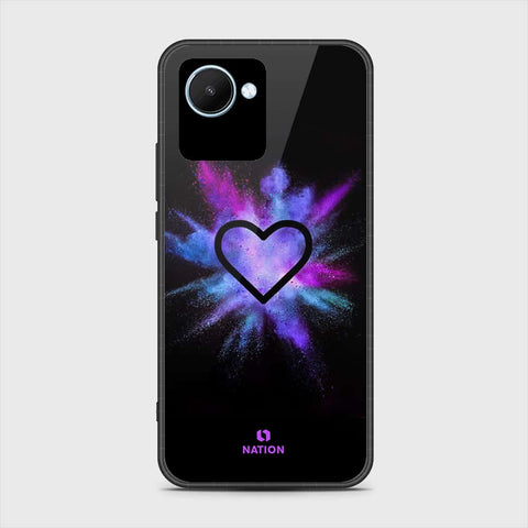 Realme C30 Cover- Onation Heart Series - HQ Ultra Shine Premium Infinity Glass Soft Silicon Borders Case