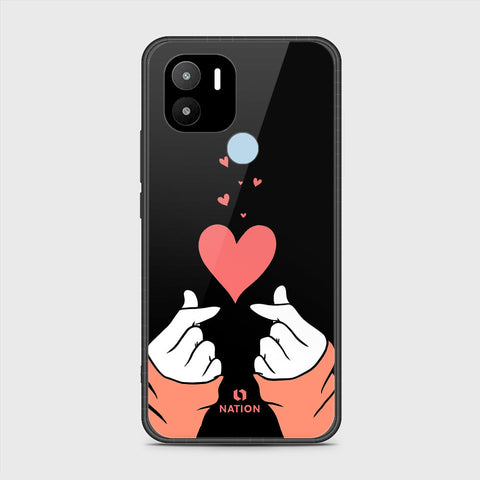 Xiaomi Redmi A1 Plus Cover- Onation Heart Series - HQ Ultra Shine Premium Infinity Glass Soft Silicon Borders Case