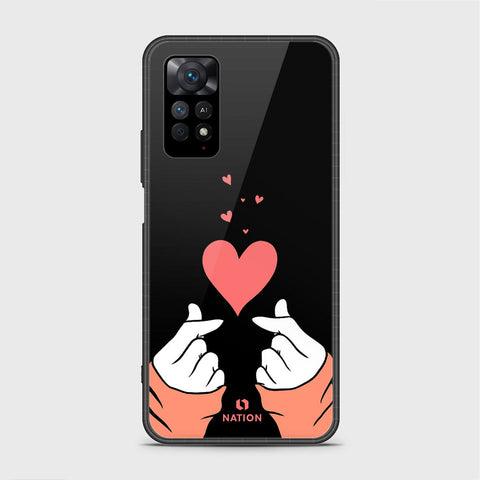 Xiaomi Redmi Note 11S Cover- Onation Heart Series - HQ Ultra Shine Premium Infinity Glass Soft Silicon Borders Case