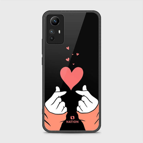 Xiaomi Redmi Note 12S Cover- Onation Heart Series - HQ Ultra Shine Premium Infinity Glass Soft Silicon Borders Case