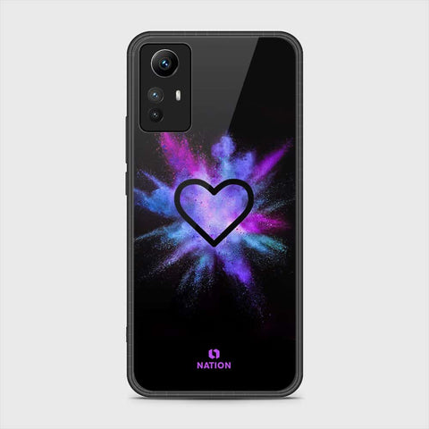 Xiaomi Redmi Note 12S Cover- Onation Heart Series - HQ Ultra Shine Premium Infinity Glass Soft Silicon Borders Case