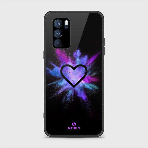 Oppo Reno 6 Pro 5G Cover - Onation Heart Series - HQ Ultra Shine Premium Infinity Glass Soft Silicon Borders Case