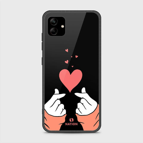 Samsung Galaxy A04 Cover- Onation Heart Series - HQ Ultra Shine Premium Infinity Glass Soft Silicon Borders Case