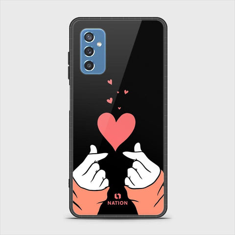 Samsung Galaxy M52 5G Cover- Onation Heart Series - HQ Ultra Shine Premium Infinity Glass Soft Silicon Borders Case