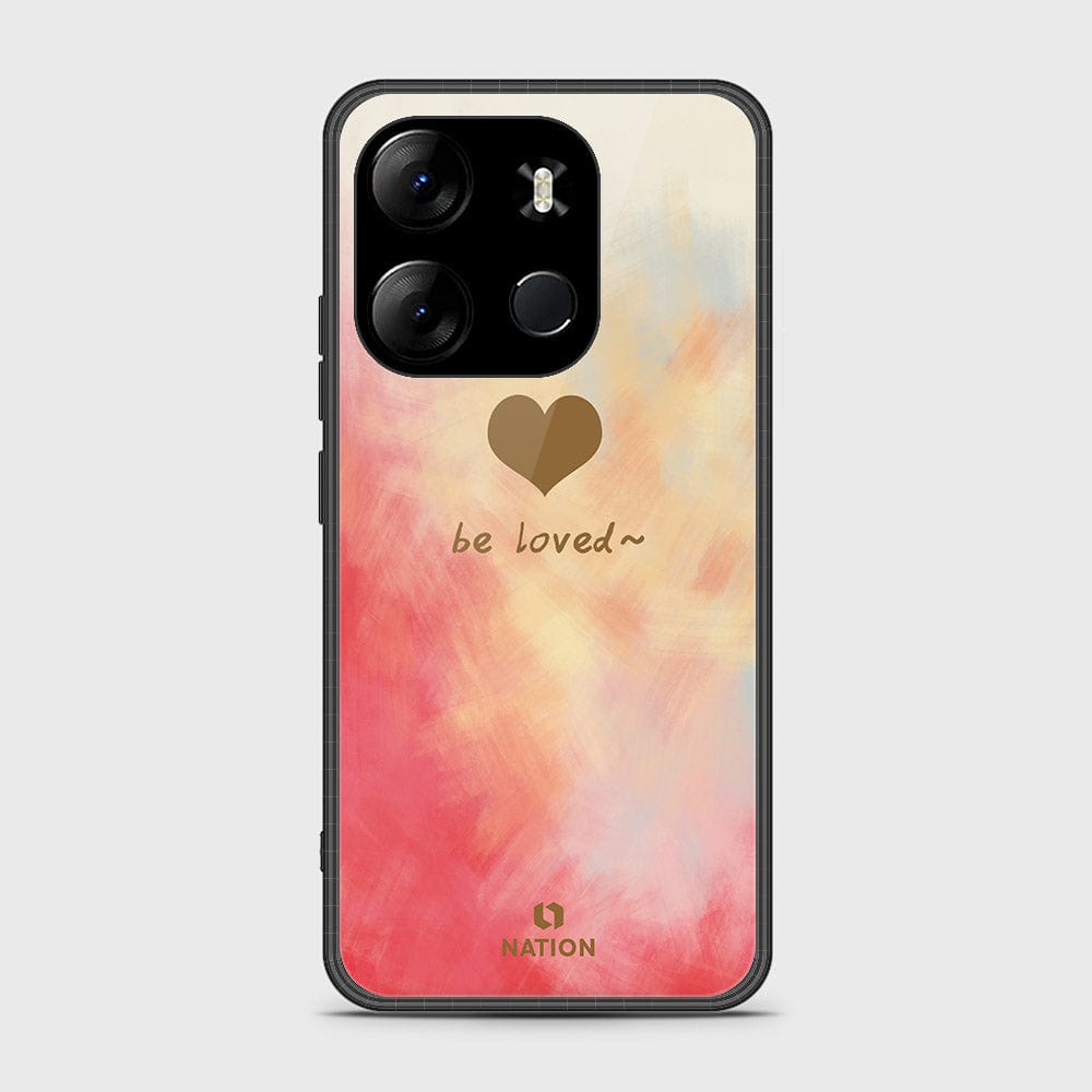 Infinix Smart 7 Cover- Onation Heart Series - HQ Ultra Shine Premium Infinity Glass Soft Silicon Borders Case