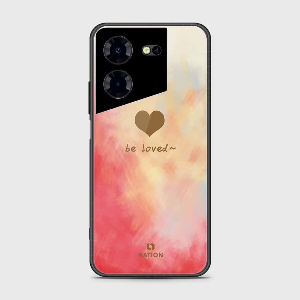 Tecno Pova 5 Pro Cover- Onation Heart Series - HQ Ultra Shine Premium Infinity Glass Soft Silicon Borders Case