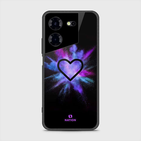 Tecno Pova 5 Pro Cover- Onation Heart Series - HQ Ultra Shine Premium Infinity Glass Soft Silicon Borders Case