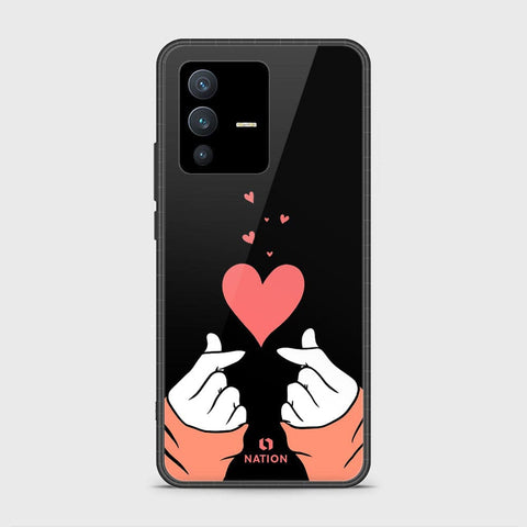 Vivo S12 Cover - Onation Heart Series - HQ Ultra Shine Premium Infinity Glass Soft Silicon Borders Case