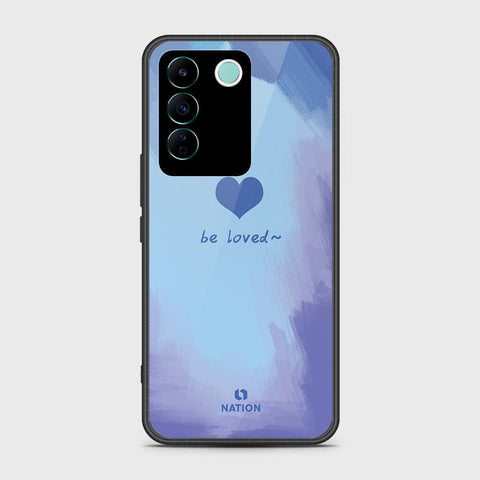 Vivo V27e Cover- Onation Heart Series - HQ Ultra Shine Premium Infinity Glass Soft Silicon Borders Case