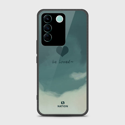 Vivo V27e Cover- Onation Heart Series - HQ Ultra Shine Premium Infinity Glass Soft Silicon Borders Case