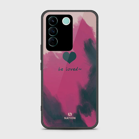 Vivo V27e Cover- Onation Heart Series - HQ Ultra Shine Premium Infinity Glass Soft Silicon Borders Case