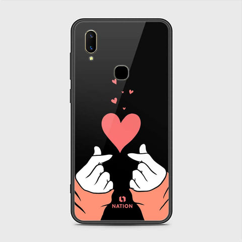 Vivo Z3 Cover- Onation Heart Series - HQ Ultra Shine Premium Infinity Glass Soft Silicon Borders Case