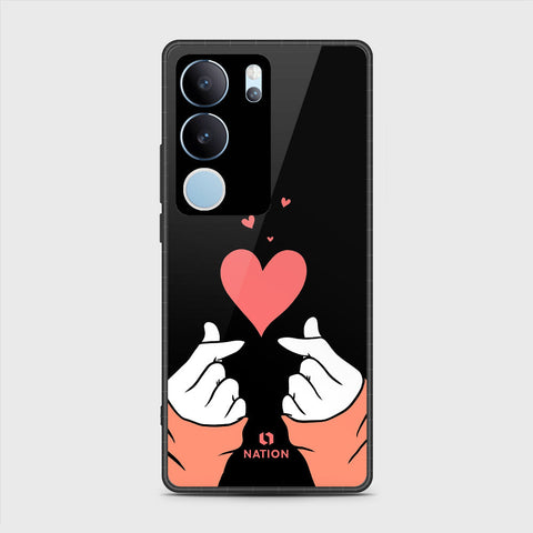 Vivo V29 Pro Cover- Onation Heart Series - HQ Ultra Shine Premium Infinity Glass Soft Silicon Borders Case