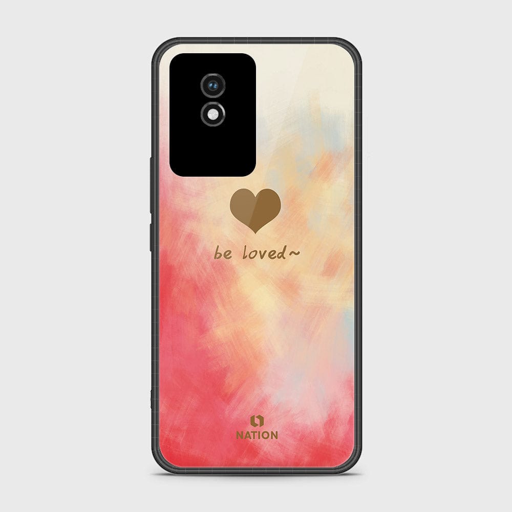 Vivo Y02 Cover- Onation Heart Series - HQ Ultra Shine Premium Infinity Glass Soft Silicon Borders Case