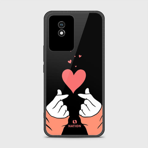 Vivo Y02t Cover- Onation Heart Series - HQ Ultra Shine Premium Infinity Glass Soft Silicon Borders Case