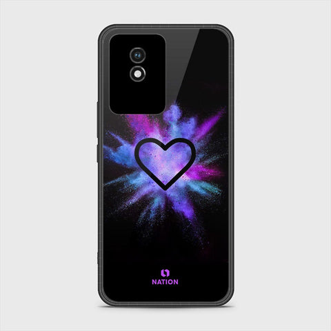 Vivo Y02t Cover- Onation Heart Series - HQ Ultra Shine Premium Infinity Glass Soft Silicon Borders Case