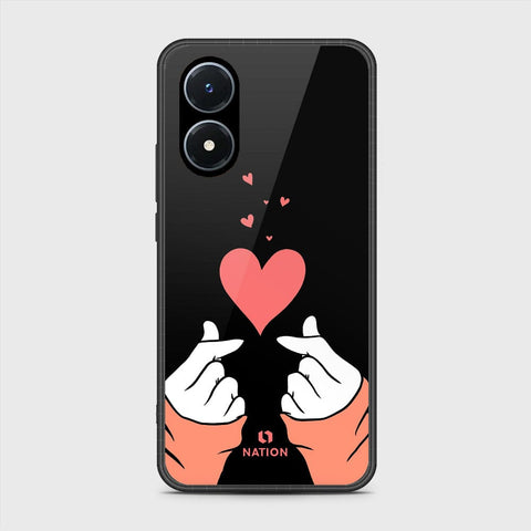 Vivo Y02s Cover- Onation Heart Series - HQ Ultra Shine Premium Infinity Glass Soft Silicon Borders Case