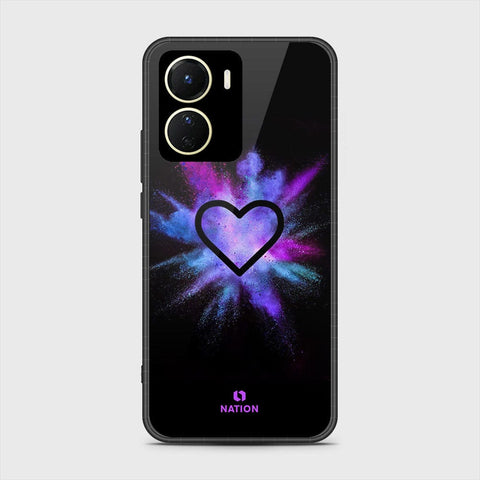 Vivo Y16 Cover- Onation Heart Series - HQ Ultra Shine Premium Infinity Glass Soft Silicon Borders Case