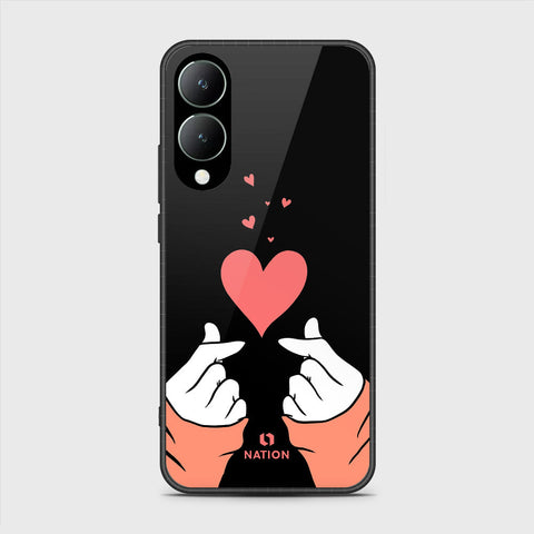 Vivo Y17s Cover- Onation Heart Series - HQ Ultra Shine Premium Infinity Glass Soft Silicon Borders Case