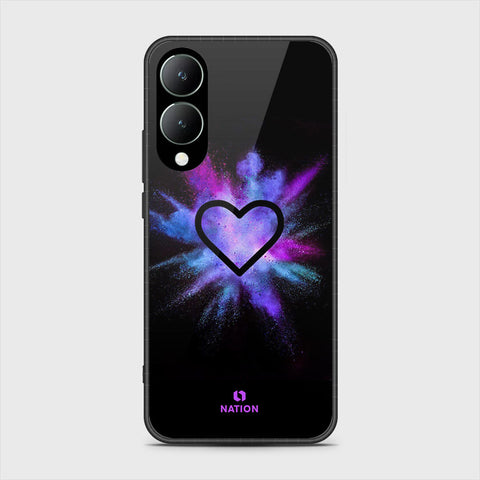 Vivo Y17s Cover- Onation Heart Series - HQ Ultra Shine Premium Infinity Glass Soft Silicon Borders Case