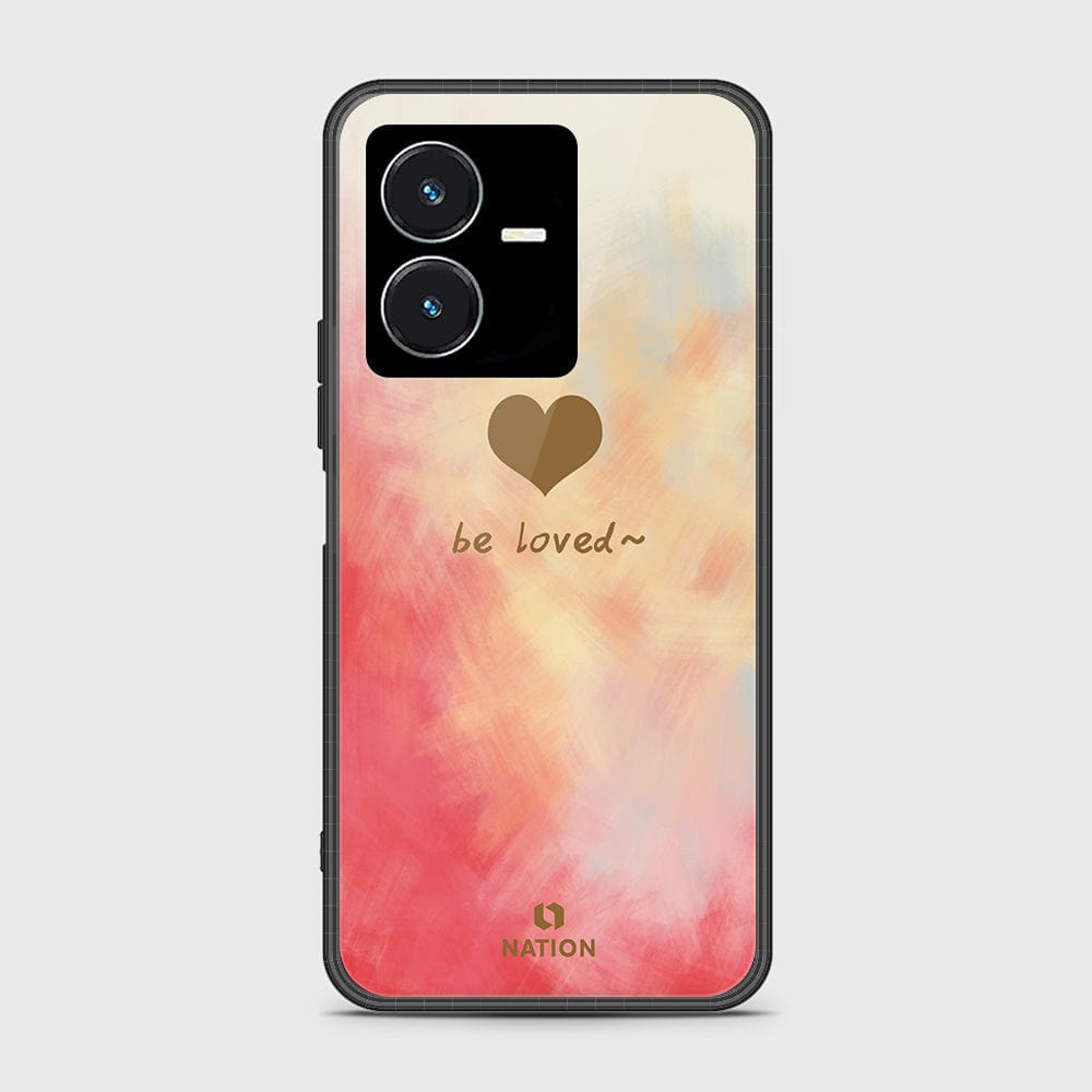 Vivo Y22 Cover- Onation Heart Series - HQ Ultra Shine Premium Infinity Glass Soft Silicon Borders Case