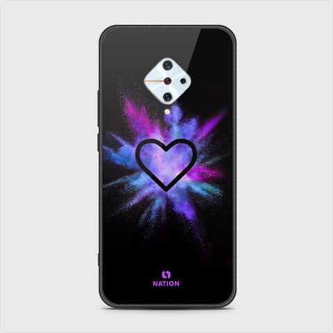 Vivo Y9s Cover- Onation Heart Series - HQ Ultra Shine Premium Infinity Glass Soft Silicon Borders Case