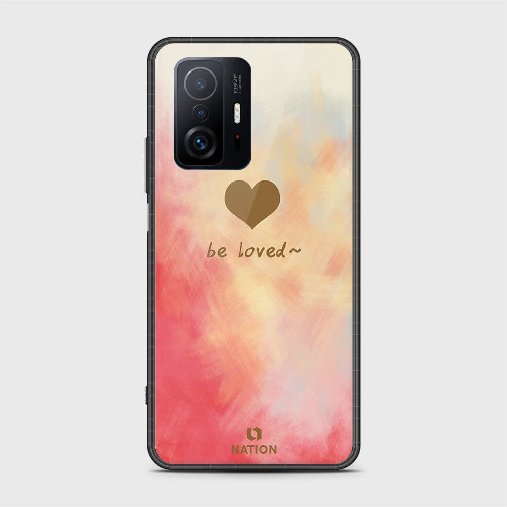 Xiaomi 11T Cover- Onation Heart Series - HQ Ultra Shine Premium Infinity Glass Soft Silicon Borders Case