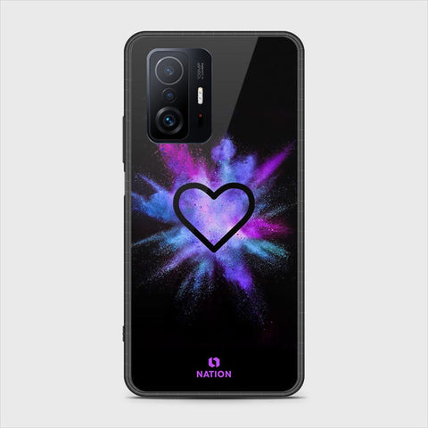 Xiaomi 11T Pro Cover- Onation Heart Series - HQ Ultra Shine Premium Infinity Glass Soft Silicon Borders Case