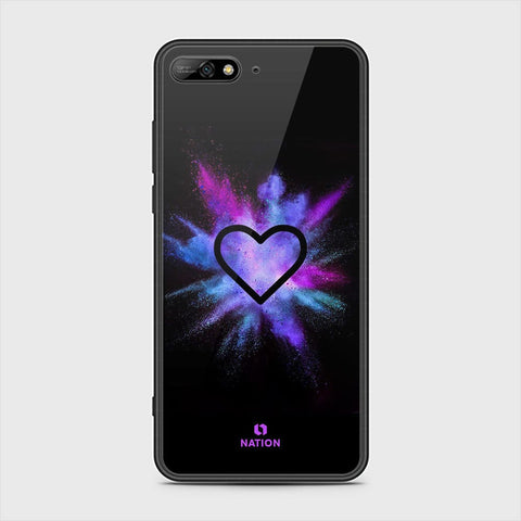 Honor 7A Cover - Onation Heart Series - HQ Ultra Shine Premium Infinity Glass Soft Silicon Borders Case