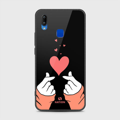 Vivo Y91i Cover- Onation Heart Series - HQ Ultra Shine Premium Infinity Glass Soft Silicon Borders Case