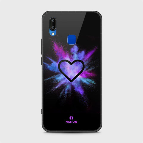 Vivo Y91i Cover- Onation Heart Series - HQ Ultra Shine Premium Infinity Glass Soft Silicon Borders Case