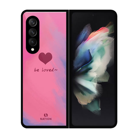 Samsung Galaxy Z Fold 3 5G Cover- Onation Heart Series - HQ Premium Shine Durable Shatterproof Case - Soft Silicon Borders