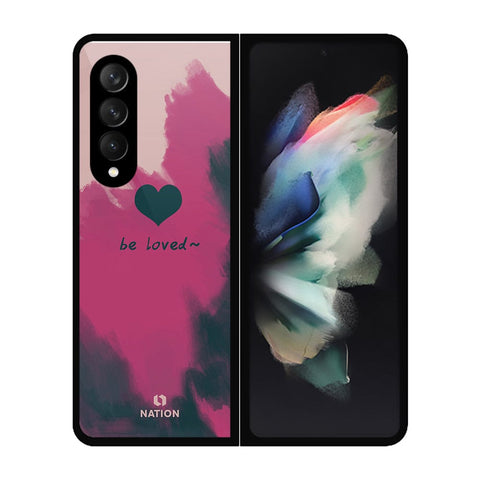 Samsung Galaxy Z Fold 3 5G Cover- Onation Heart Series - HQ Premium Shine Durable Shatterproof Case - Soft Silicon Borders