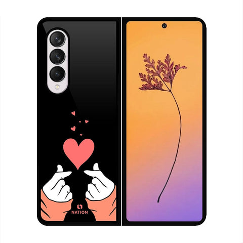 Samsung Galaxy Z Fold 4 5G Cover - Onation Heart Series - HQ Premium Shine Durable Shatterproof Case - Soft Silicon Borders