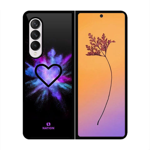 Samsung Galaxy Z Fold 4 5G Cover - Onation Heart Series - HQ Premium Shine Durable Shatterproof Case - Soft Silicon Borders