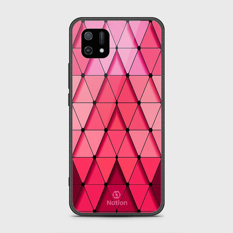 Oppo A16K Cover- Onation Pyramid Series - HQ Ultra Shine Premium Infinity Glass Soft Silicon Borders Case