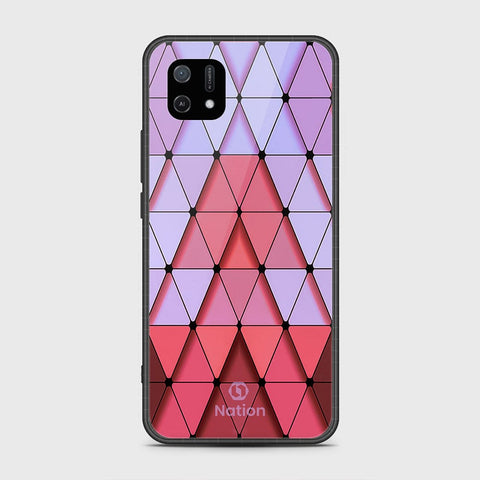 Oppo A16K Cover- Onation Pyramid Series - HQ Ultra Shine Premium Infinity Glass Soft Silicon Borders Case